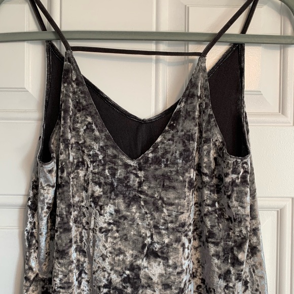 Gray Velvet Tank Top - Picture 2 of 3